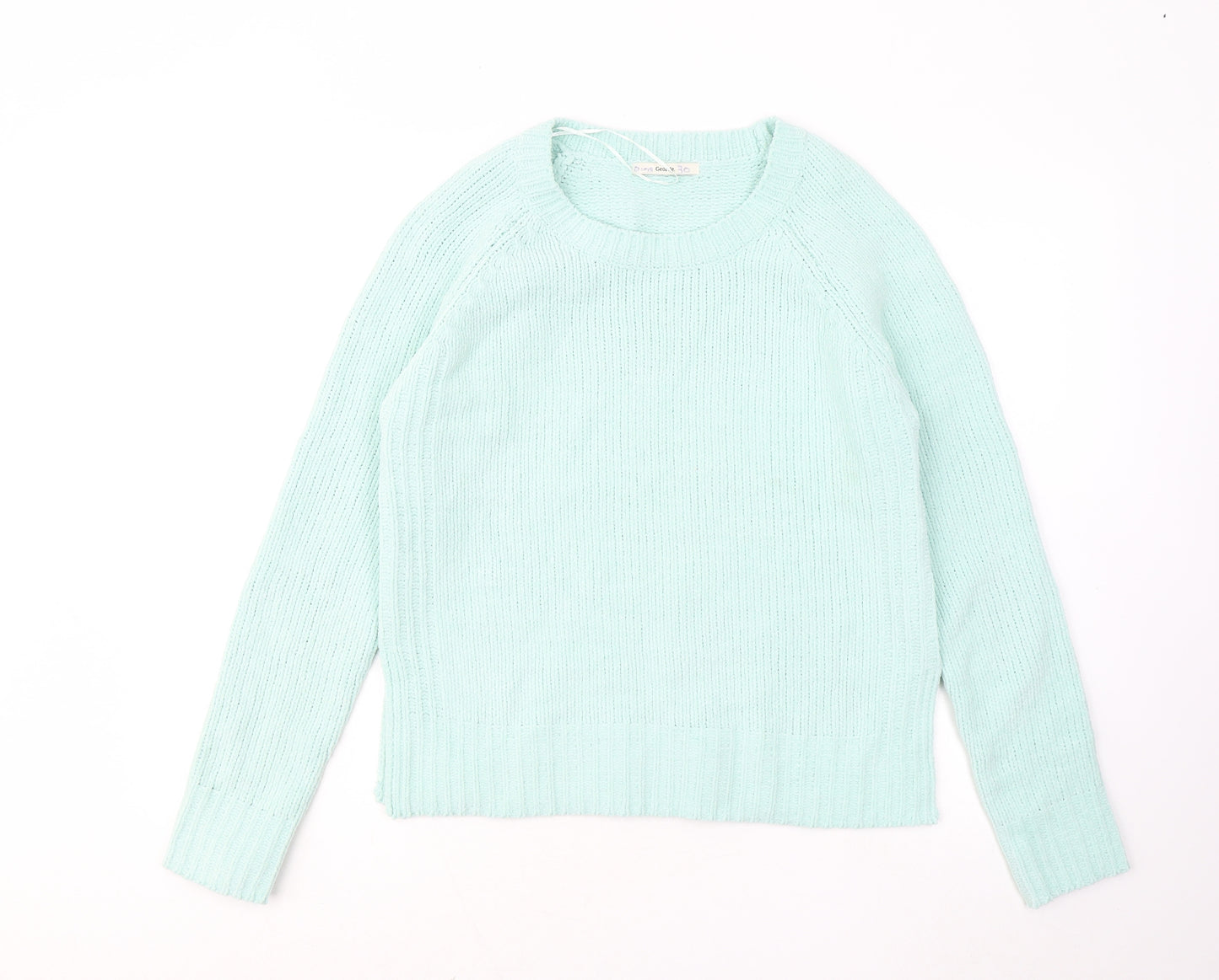 George Womens Green Round Neck Polyester Pullover Jumper Size 8