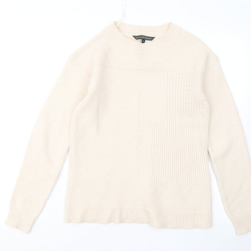Bonmarché Womens Beige Round Neck Acrylic Pullover Jumper Size 10