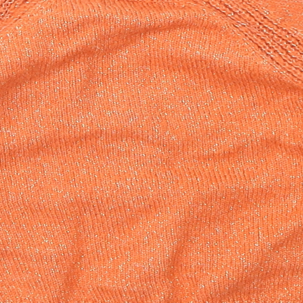 NEXT Girls Orange Acrylic Cardigan Jumper Size 12-18 Months - Bird