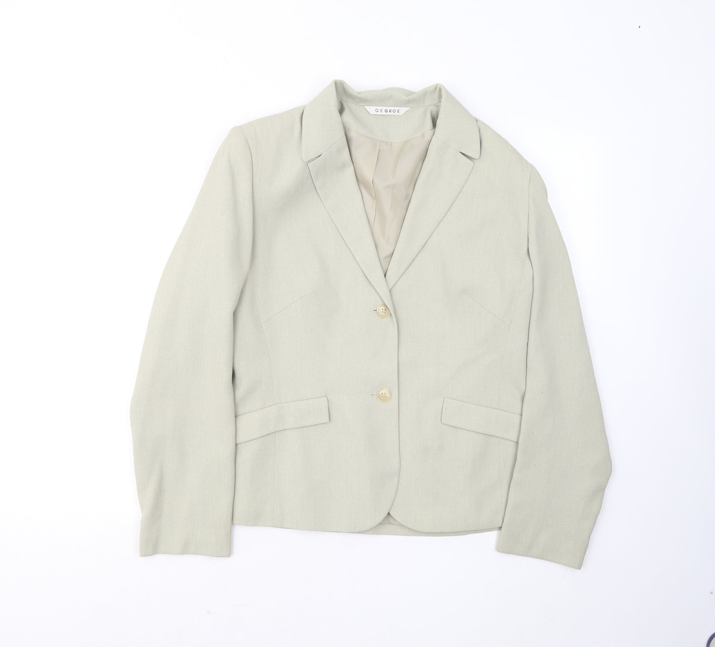 George Womens Green Jacket Blazer Size 12