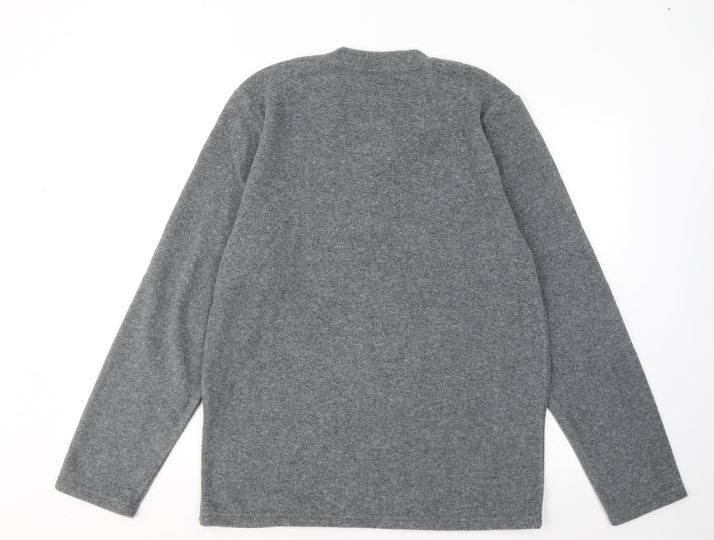 Lounge Mens Grey Round Neck Polyester Pullover Jumper Size M