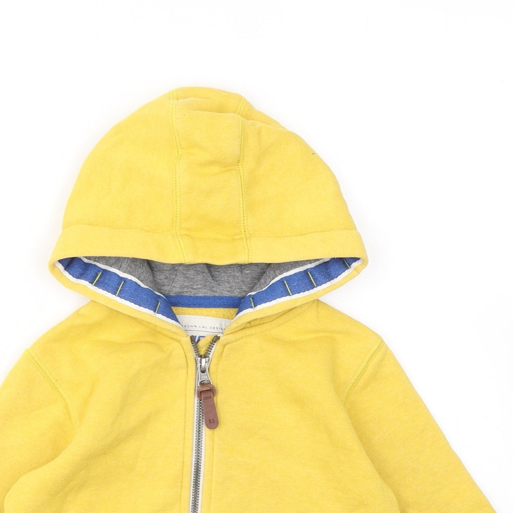 NEXT Boys Yellow Cotton Full Zip Hoodie Size 3-4 Years