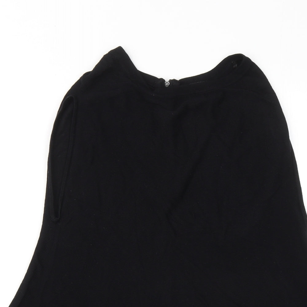 Atmosphere Womens Black Viscose Basic Tank Size 10 Round Neck