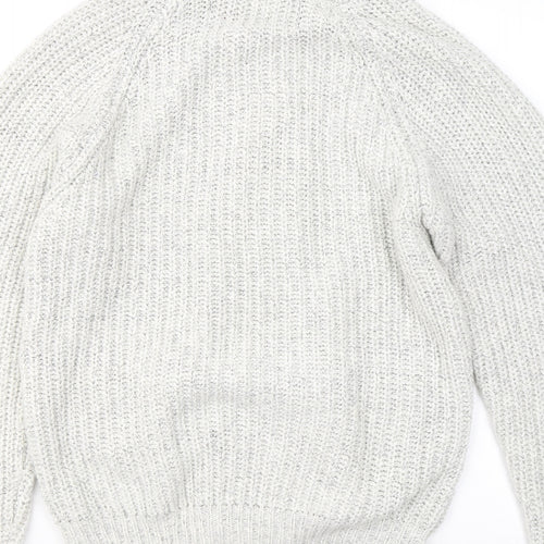 urban release Mens Ivory V-Neck Acrylic Cardigan Jumper Size L