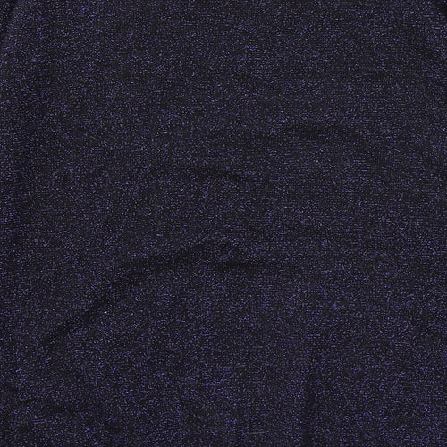 M&Co Womens Purple Round Neck Viscose Pullover Jumper Size 10