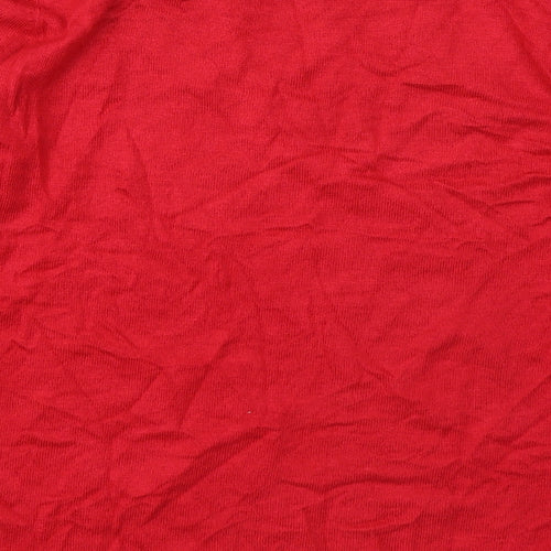 Marks and Spencer Womens Red Round Neck Acrylic Pullover Jumper Size M