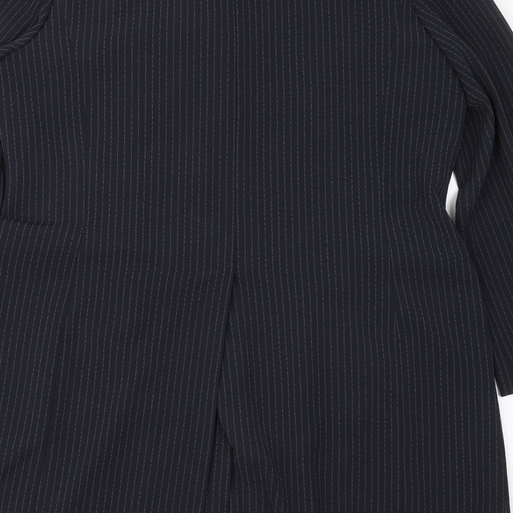NEXT Womens Black Striped Jacket Blazer Size 18