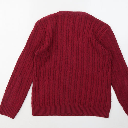 Autonomy Womens Purple Round Neck Acrylic Pullover Jumper Size 8