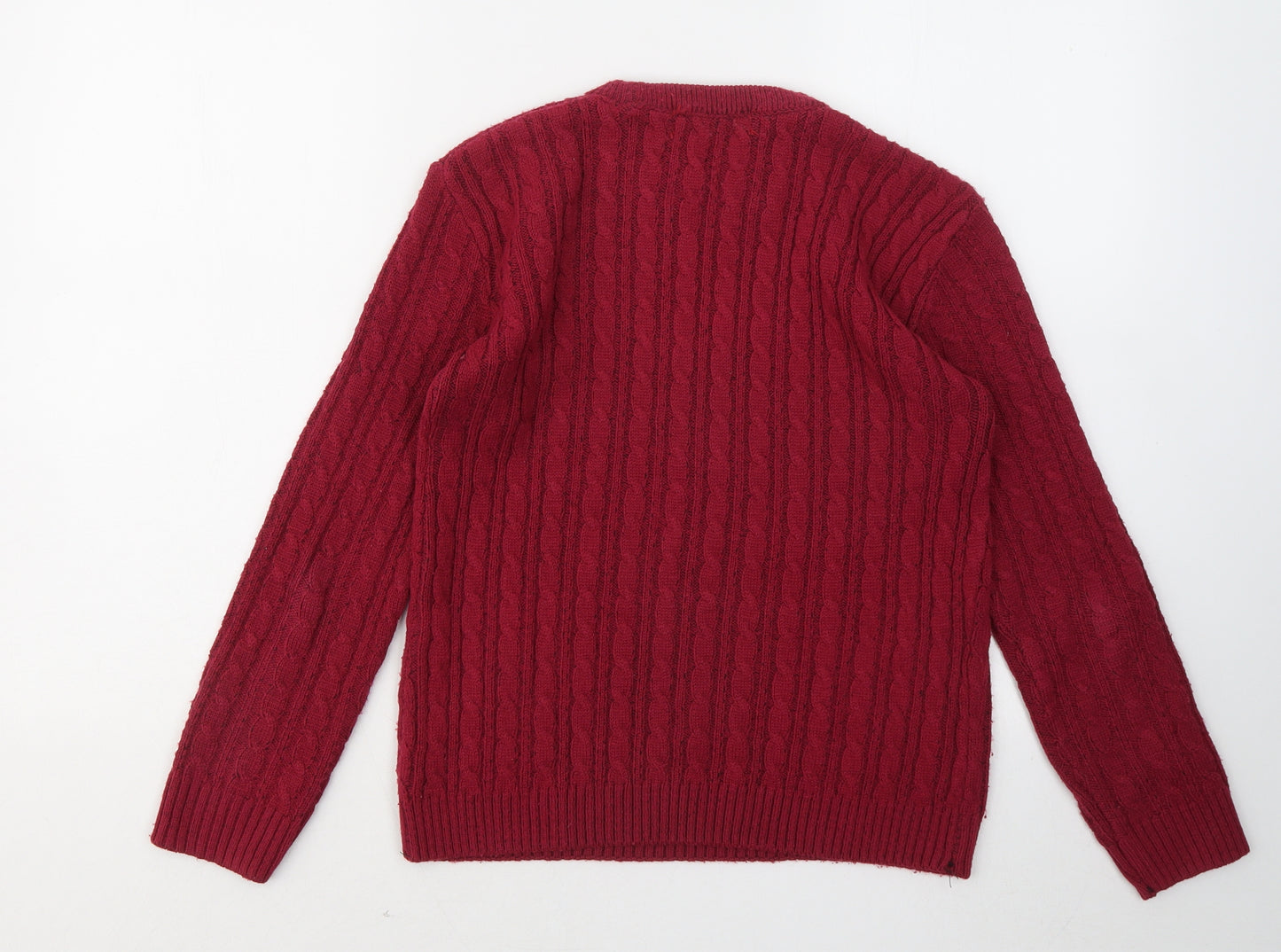 Autonomy Womens Purple Round Neck Acrylic Pullover Jumper Size 8