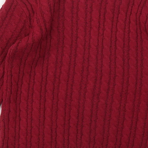 Autonomy Womens Purple Round Neck Acrylic Pullover Jumper Size 8