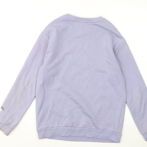 New Look Girls Blue Cotton Pullover Sweatshirt Size 10-11 Years - Montana North America