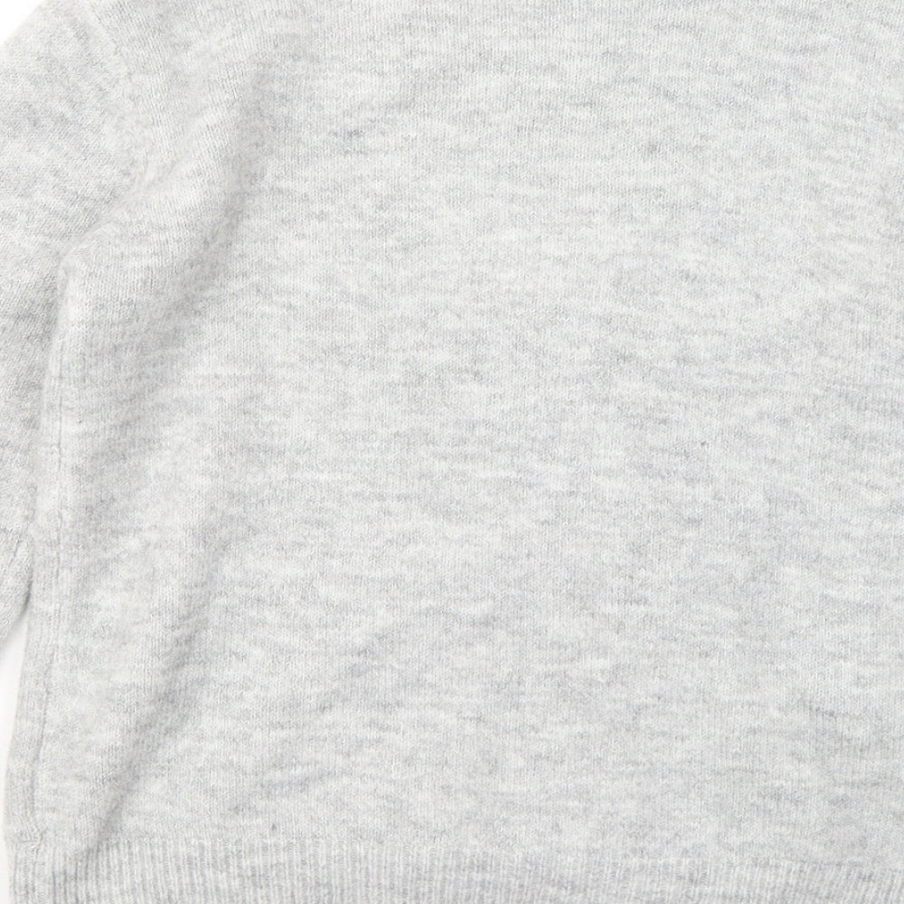 Primark Girls Grey Round Neck Acrylic Pullover Jumper Size 12 Years - Christmas jumper