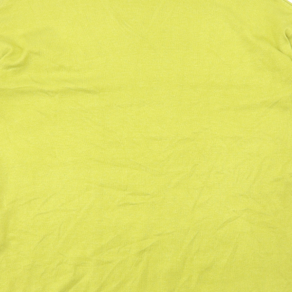 Frank Usher Womens Green V-Neck Viscose Pullover Jumper Size S - Embellished