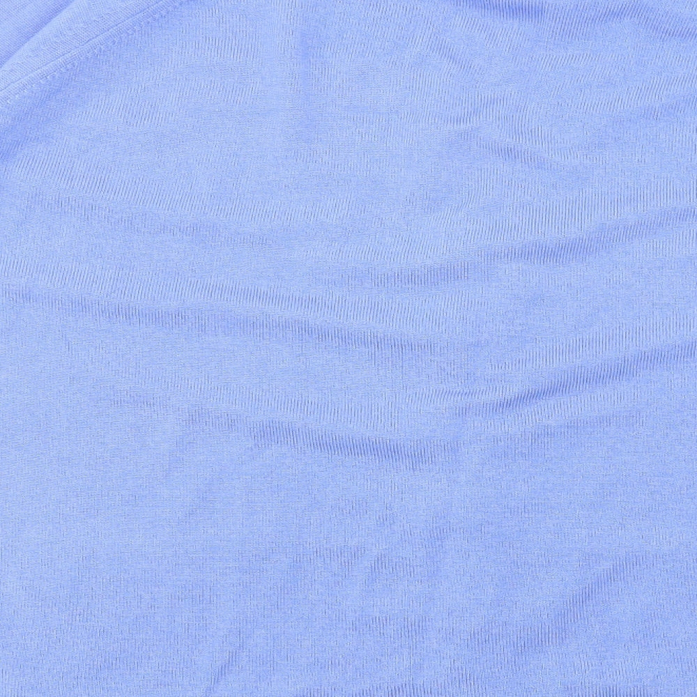 Edinburgh Woollen Mill Womens Blue V-Neck Wool Cardigan Jumper Size L