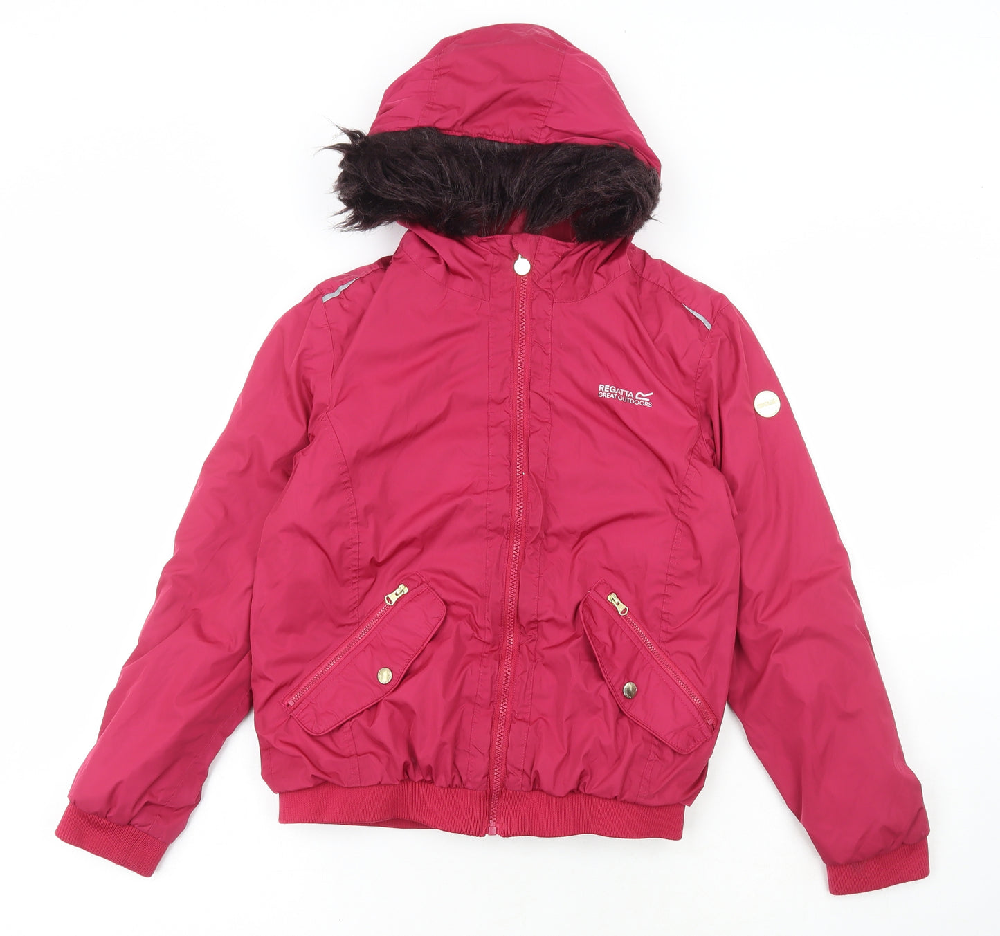 Regatta Girls Pink Rain Coat Coat Size 13 Years