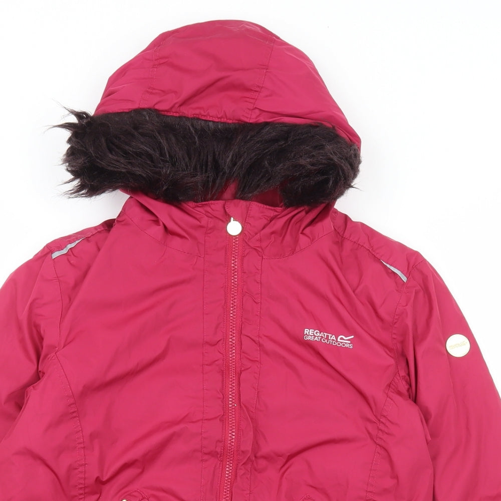 Regatta Girls Pink Rain Coat Coat Size 13 Years
