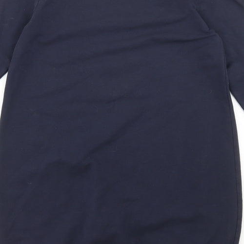 Moncler Girls Blue Cotton Jumper Dress Size 11-12 Years Round Neck