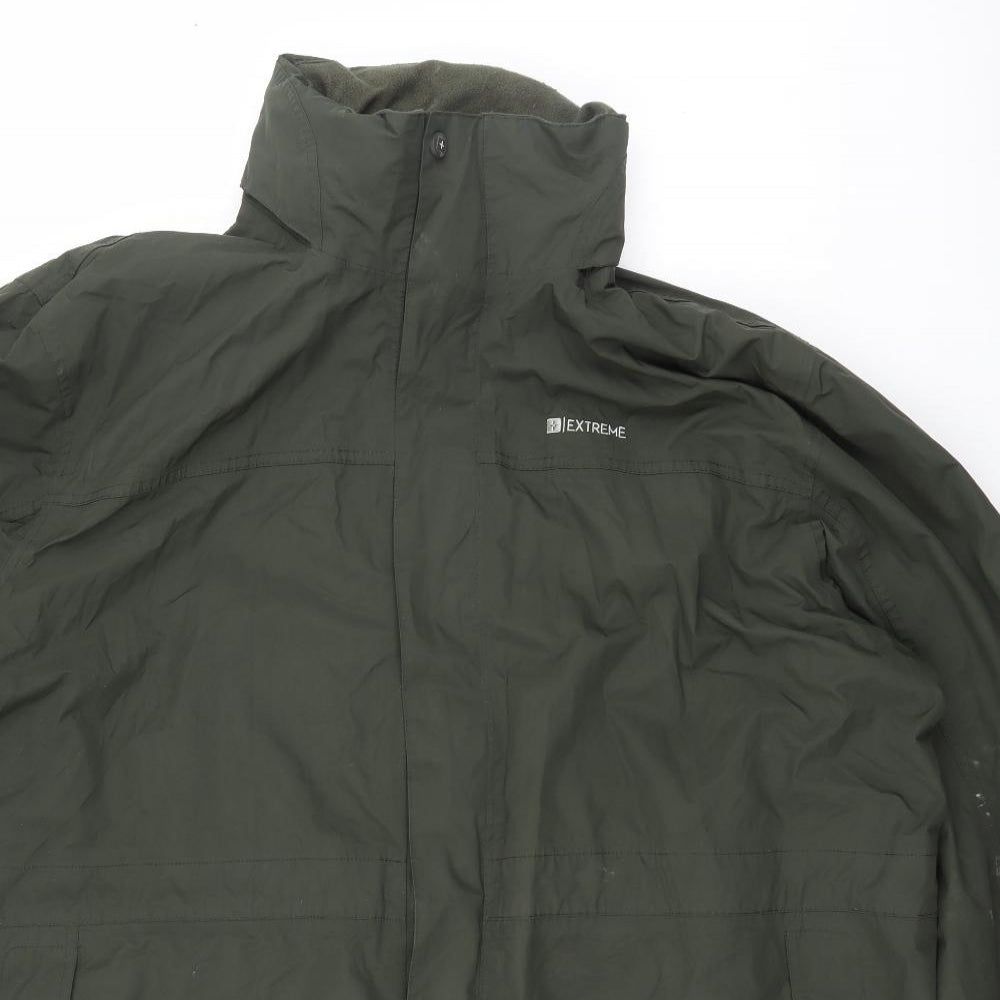 Mountain Warehouse Mens Green Rain Coat Coat Size 3XL