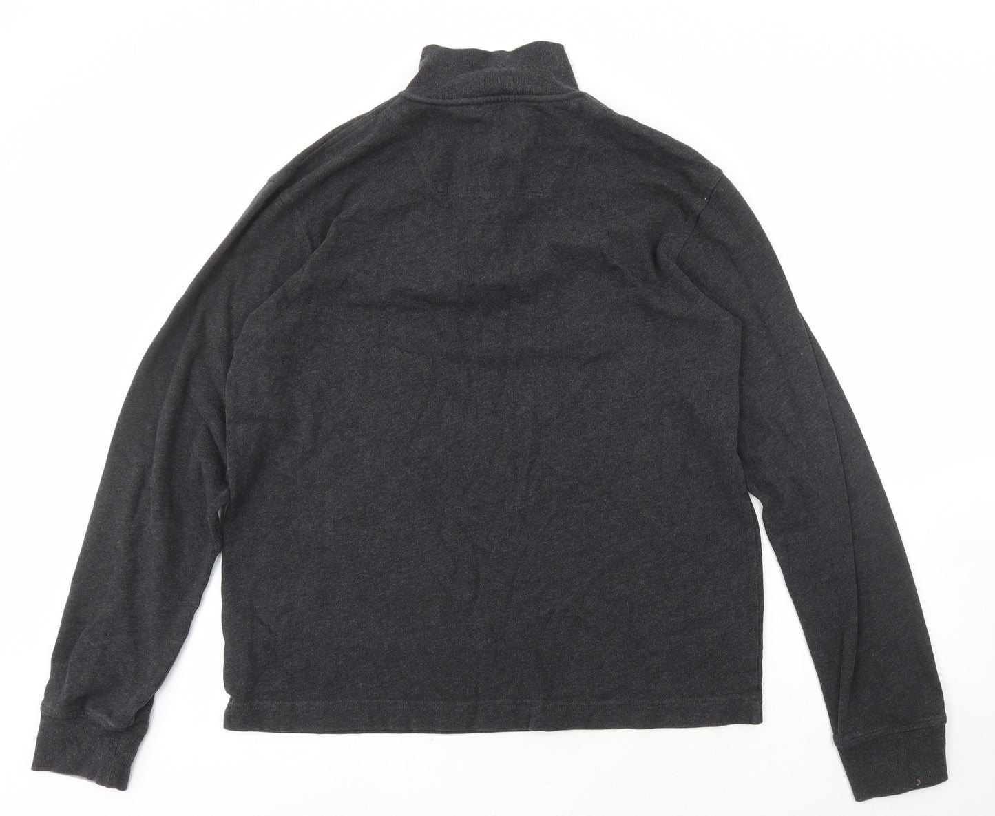 Timberland Mens Grey Cotton Henley Hoodie Size L
