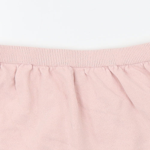 Primark Girls Pink Fair Isle Cotton Skater Skirt Size 4-5 Years Regular