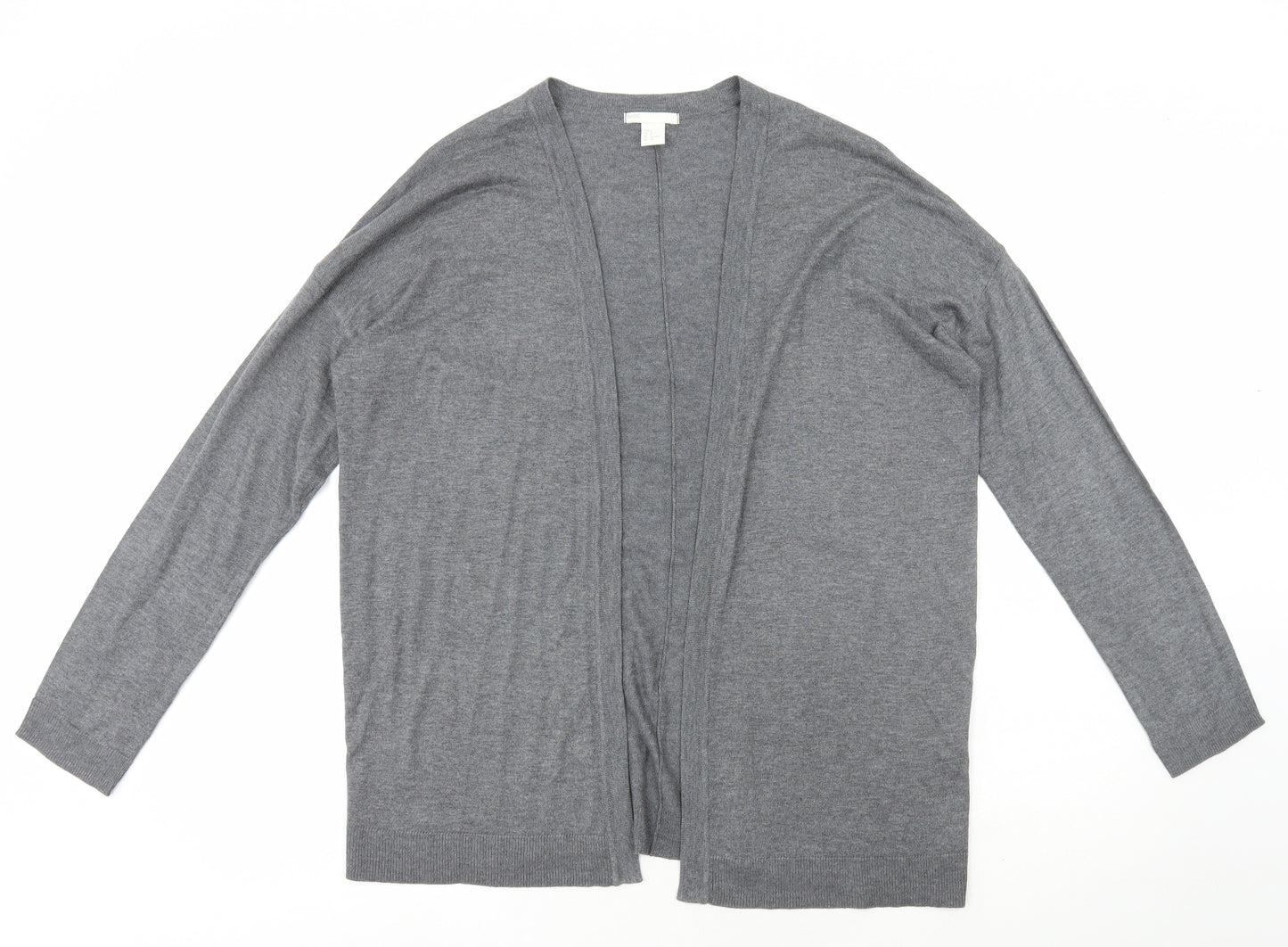 H&M Womens Grey Viscose Cardigan Jumper Size S