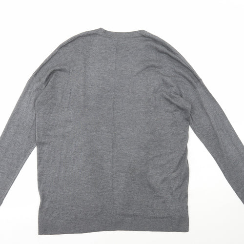 H&M Womens Grey Viscose Cardigan Jumper Size S