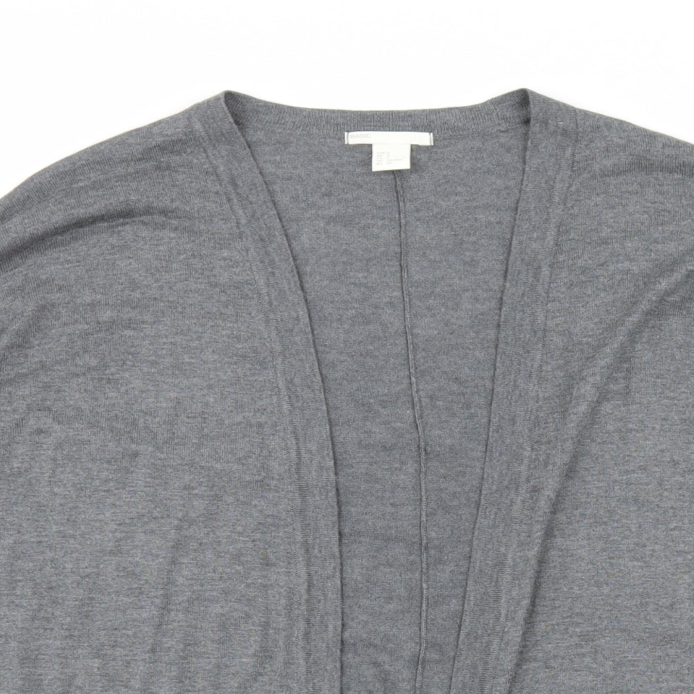 H&M Womens Grey Viscose Cardigan Jumper Size S