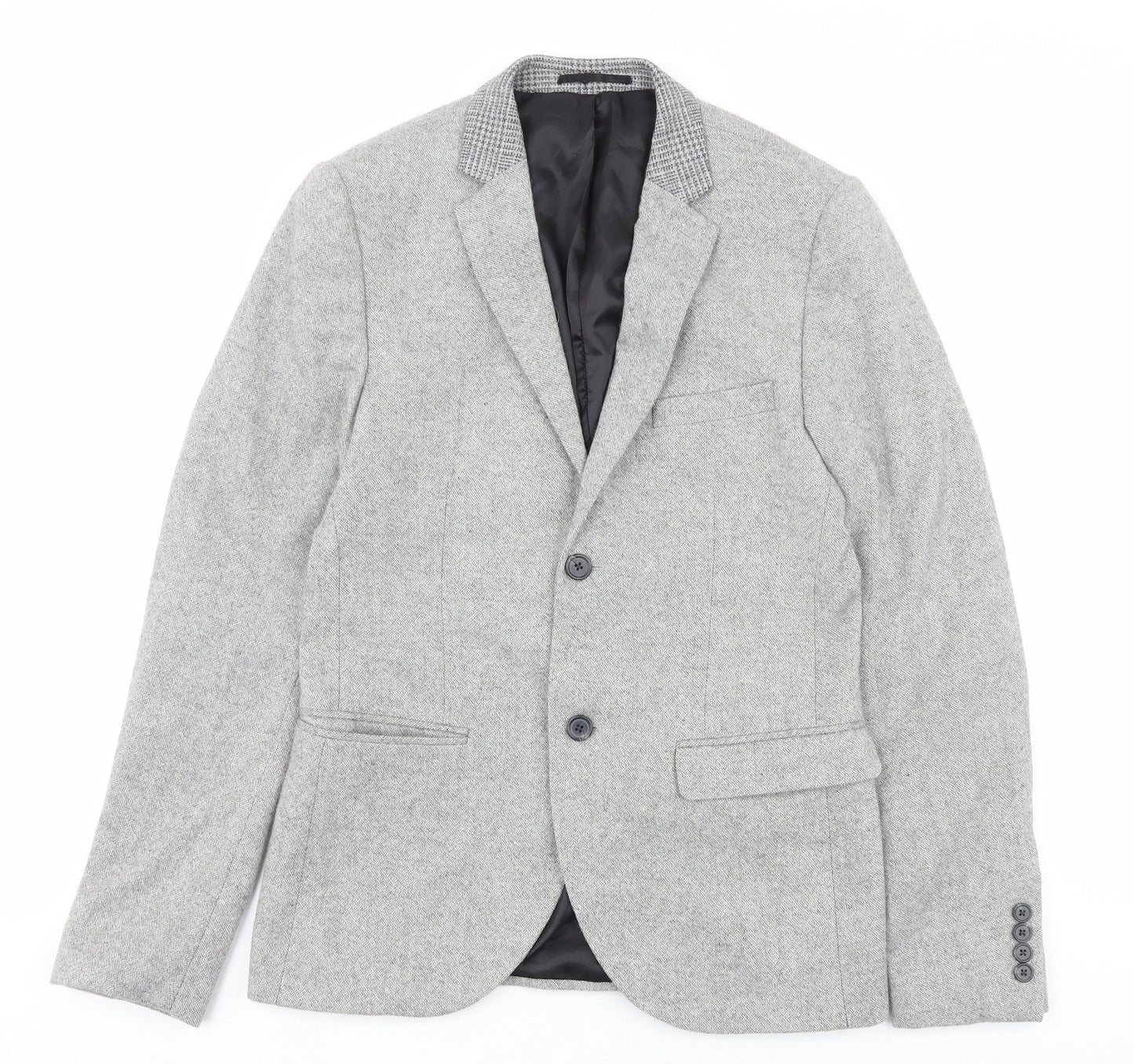 Topman Mens Grey Jacket Blazer Size 36