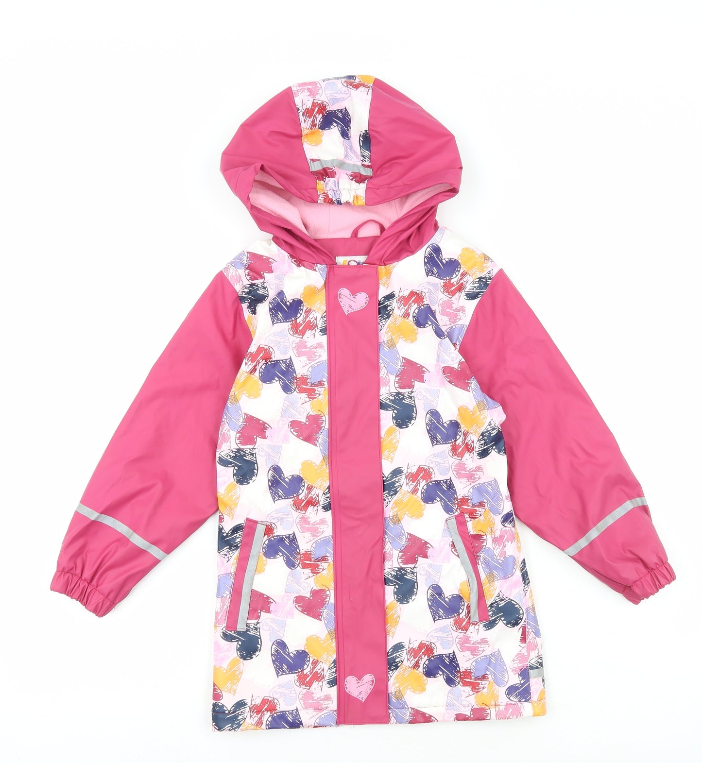 Lupilu Girls Pink Geometric Rain Coat Coat Size 4-5 Years