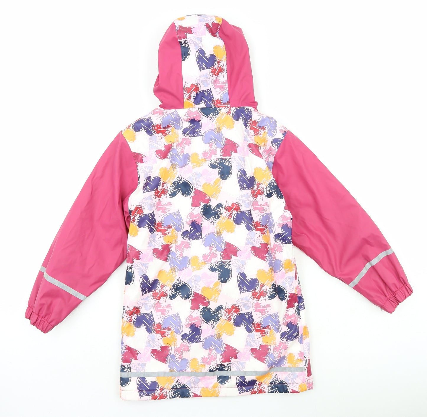 Lupilu Girls Pink Geometric Rain Coat Coat Size 4-5 Years