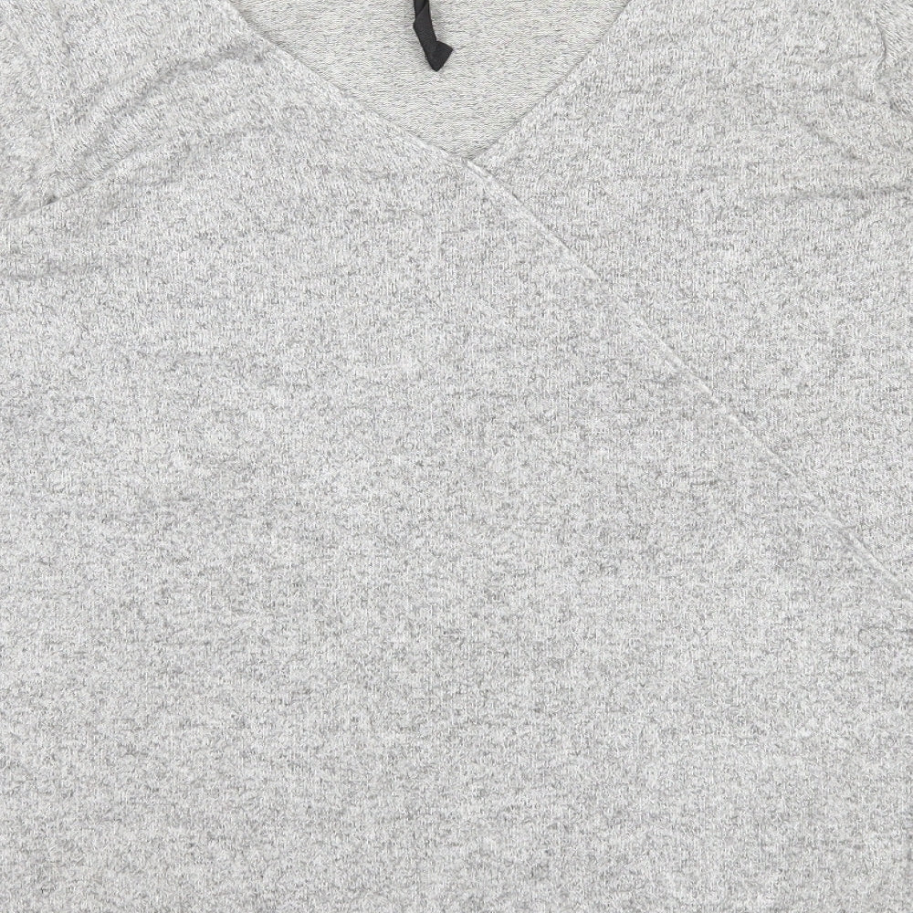 River Island Womens Grey Polyester Basic T-Shirt Size 8 Round Neck