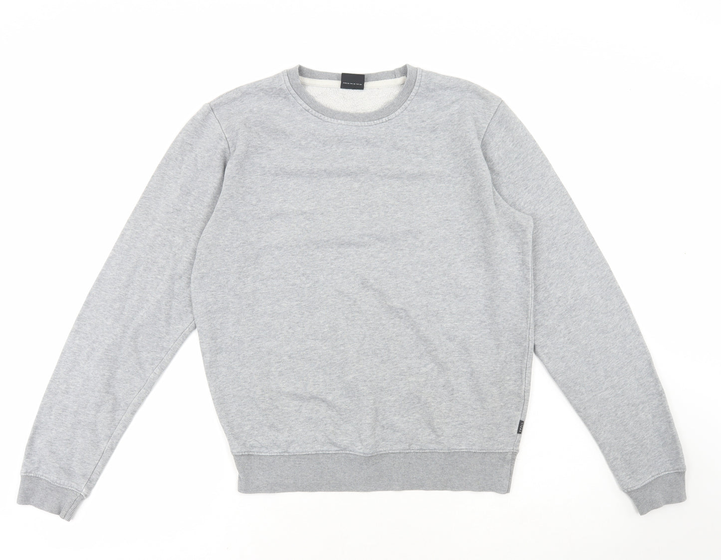 Swell Basics Mens Grey Cotton Pullover Sweatshirt Size S