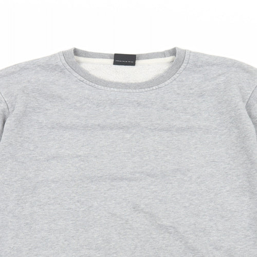 Swell Basics Mens Grey Cotton Pullover Sweatshirt Size S
