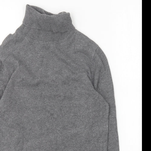 South Womens Grey Roll Neck Viscose Pullover Jumper Size 10