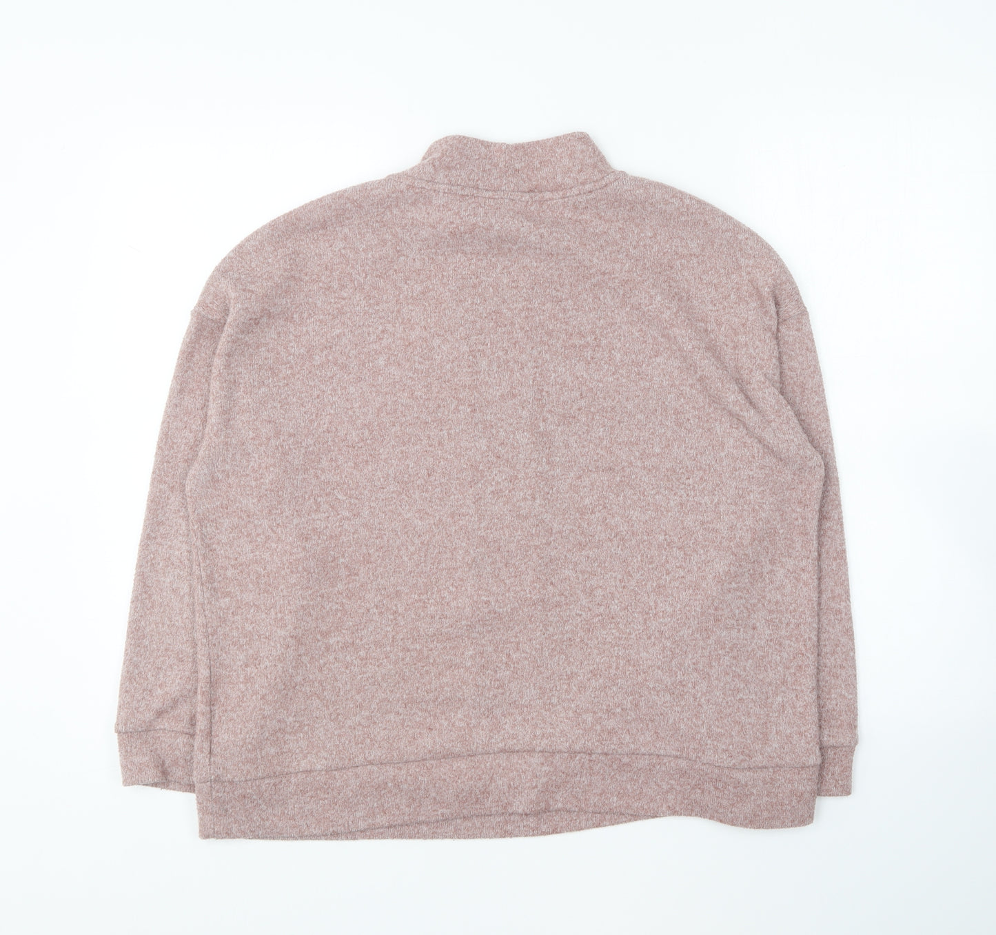 TU Womens Pink Roll Neck Polyester Pullover Jumper Size 12