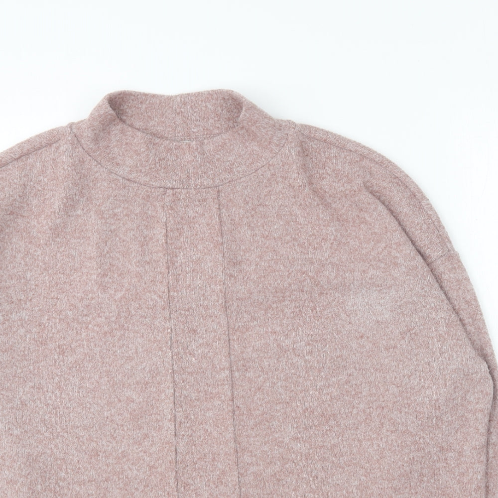 TU Womens Pink Roll Neck Polyester Pullover Jumper Size 12