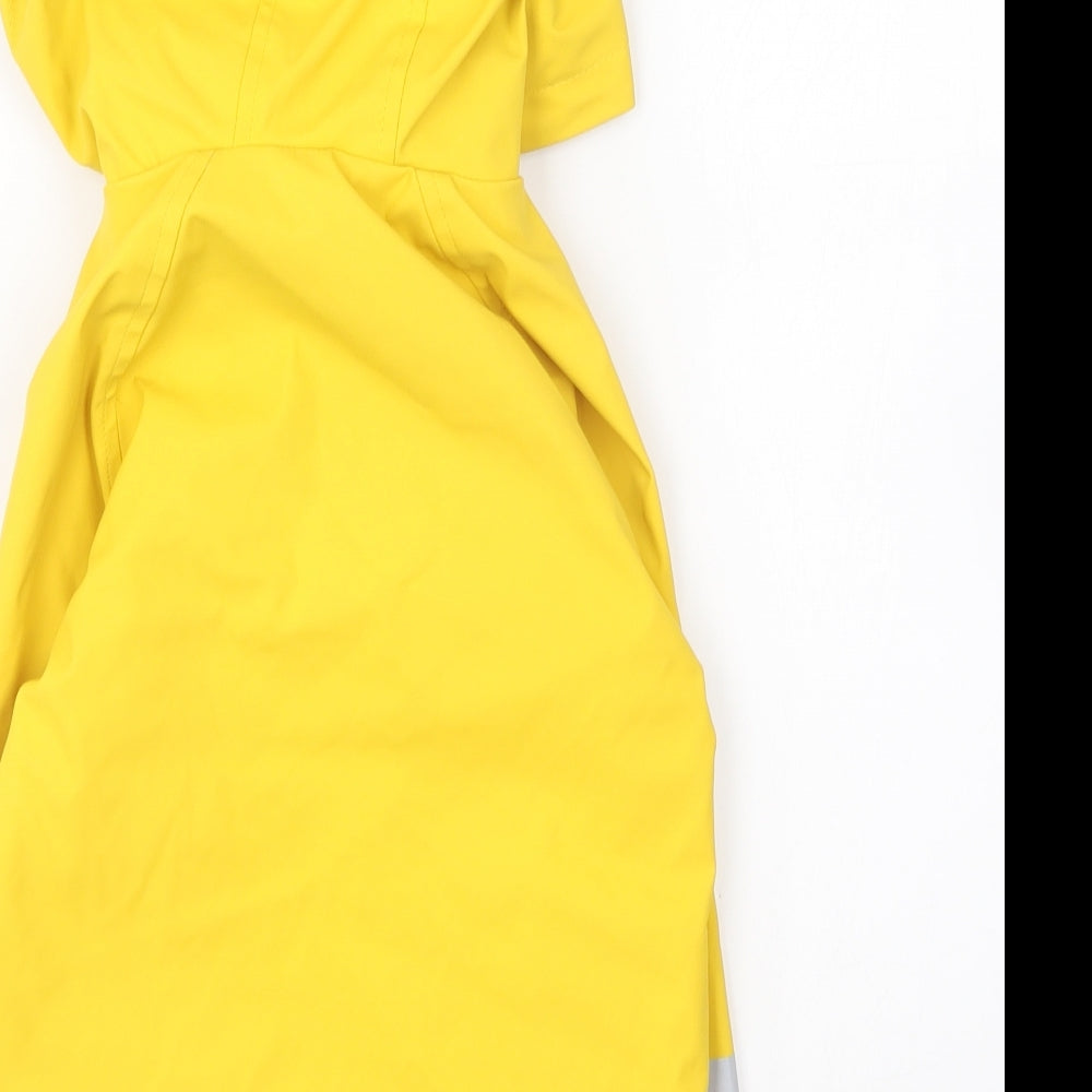Primark Girls Yellow Rain Coat Coat Size 2-3 Years