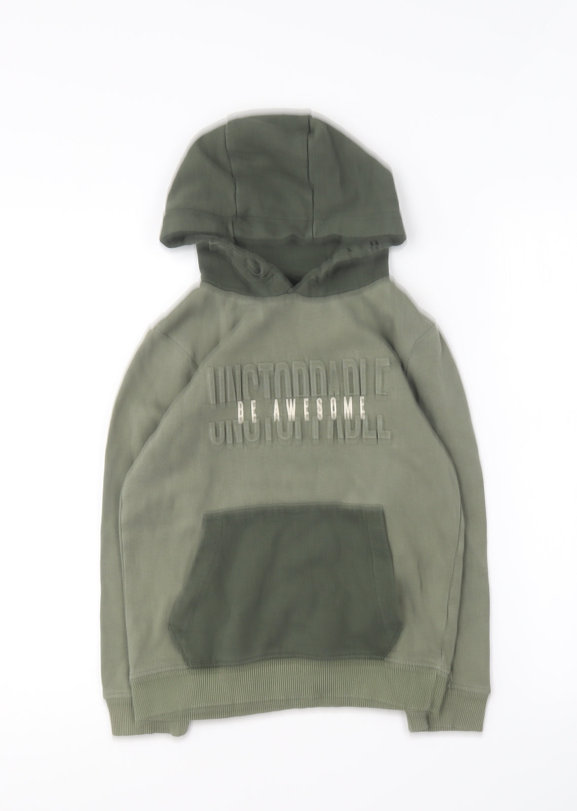 George Boys Green Cotton Pullover Hoodie Size 9-10 Years