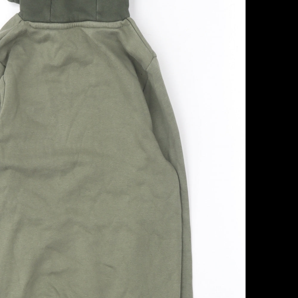 George Boys Green Cotton Pullover Hoodie Size 9-10 Years