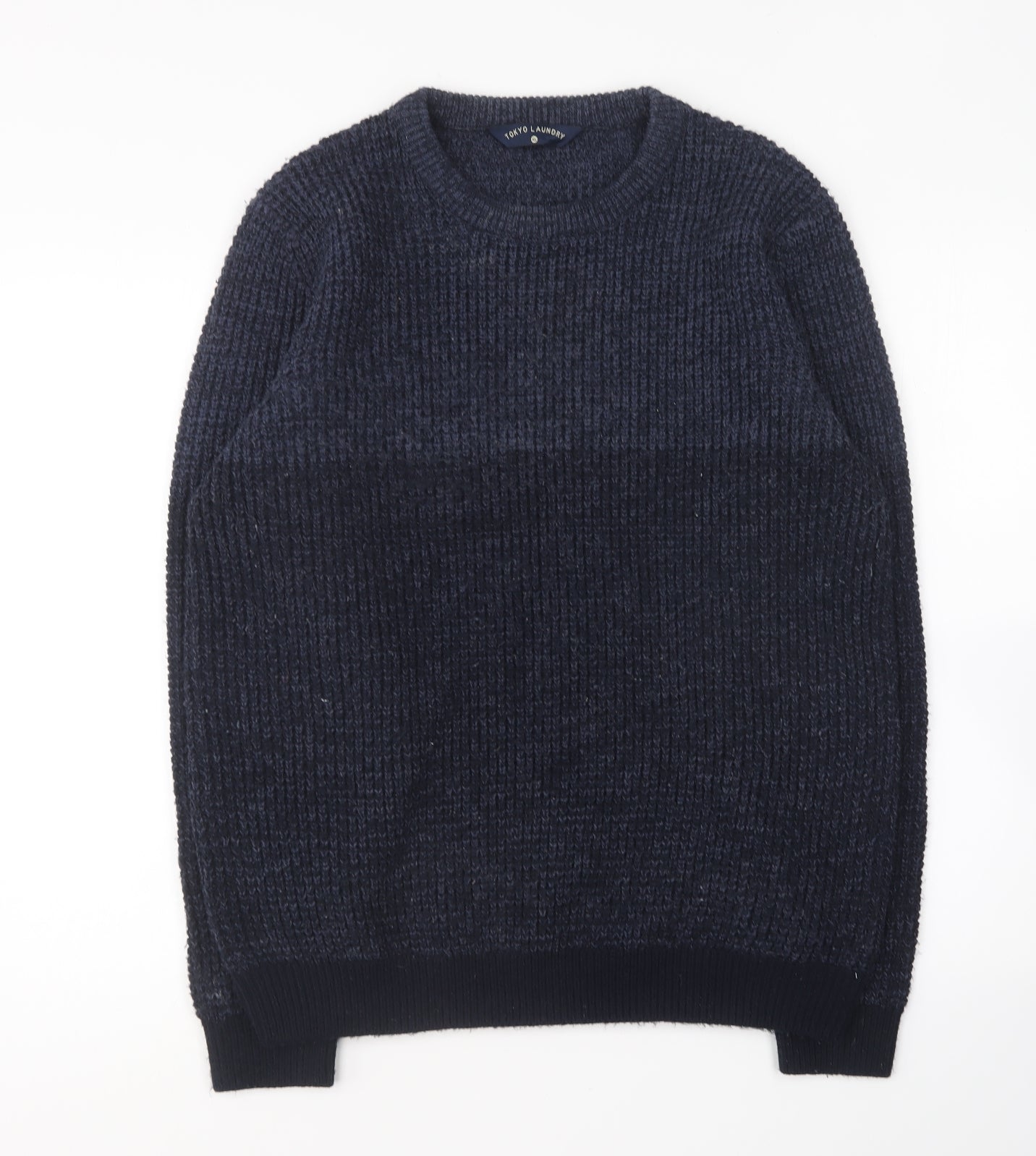 Tokyo Laundry Mens Blue Round Neck Acrylic Pullover Jumper Size XL
