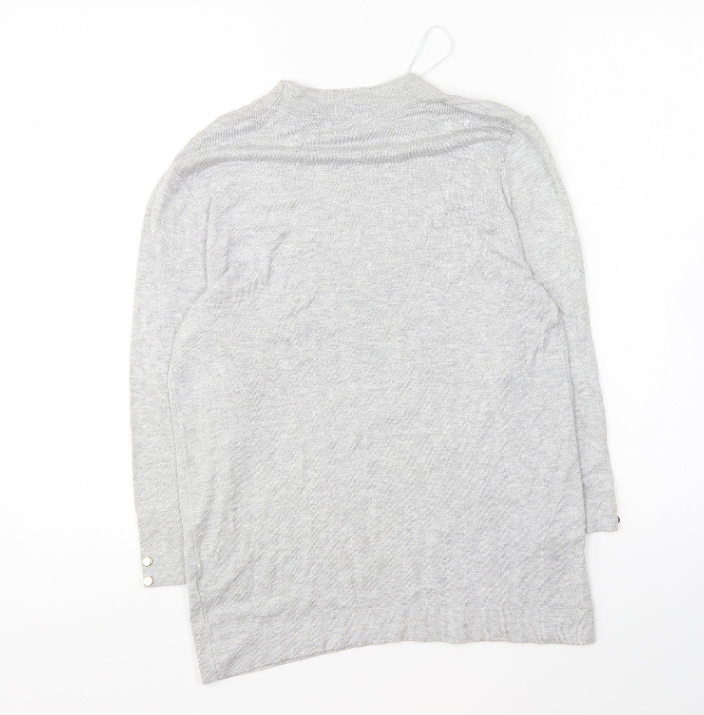 TU Womens Grey Round Neck Viscose Pullover Jumper Size 12