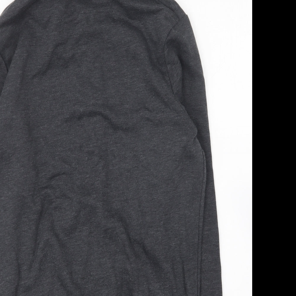 TU Mens Grey Cotton Full Zip Hoodie Size S