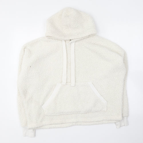 Teddy Soft Womens Ivory Polyester Pullover Hoodie Size 8 - Loungewear