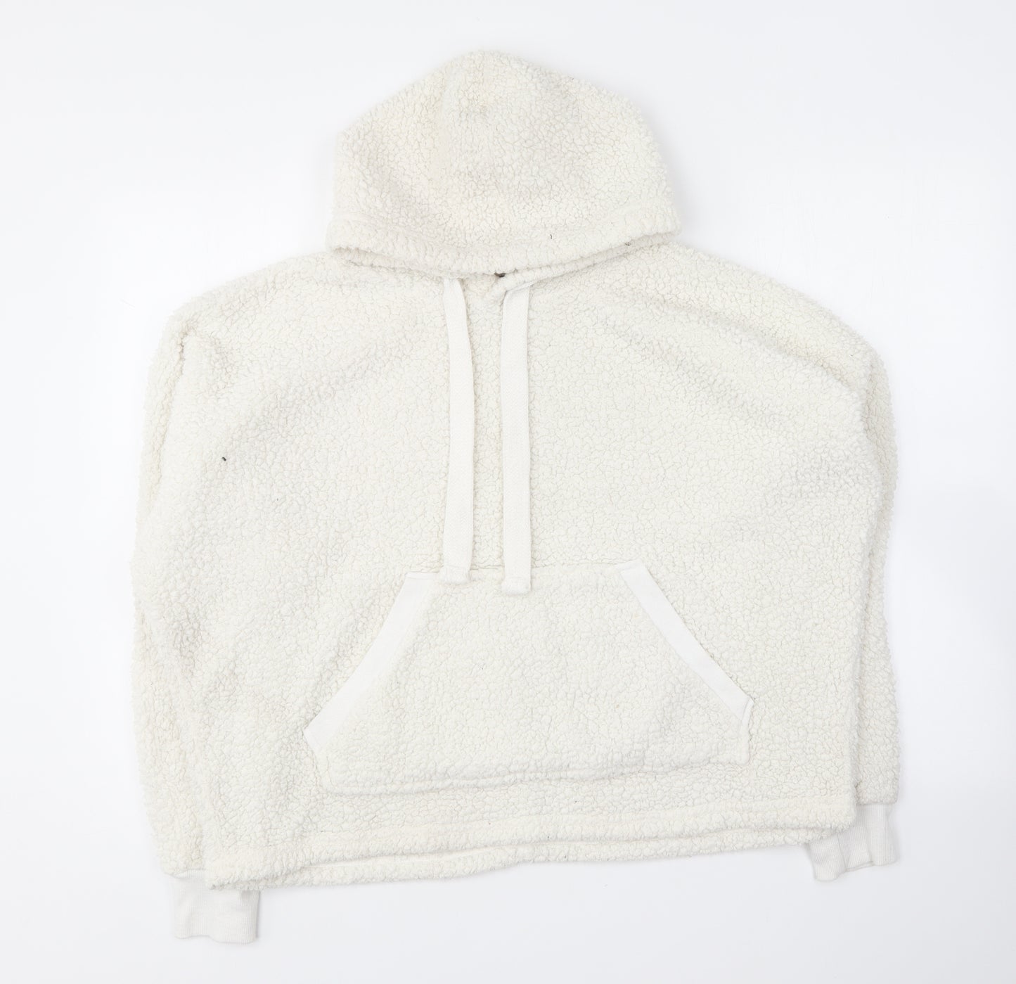 Teddy Soft Womens Ivory Polyester Pullover Hoodie Size 8 - Loungewear