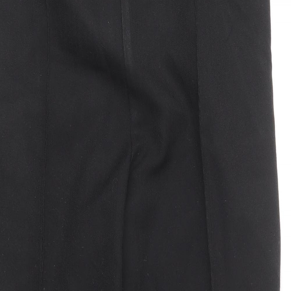 Marks and Spencer Womens Black Polyester Trousers Size 16 L27 in Regular