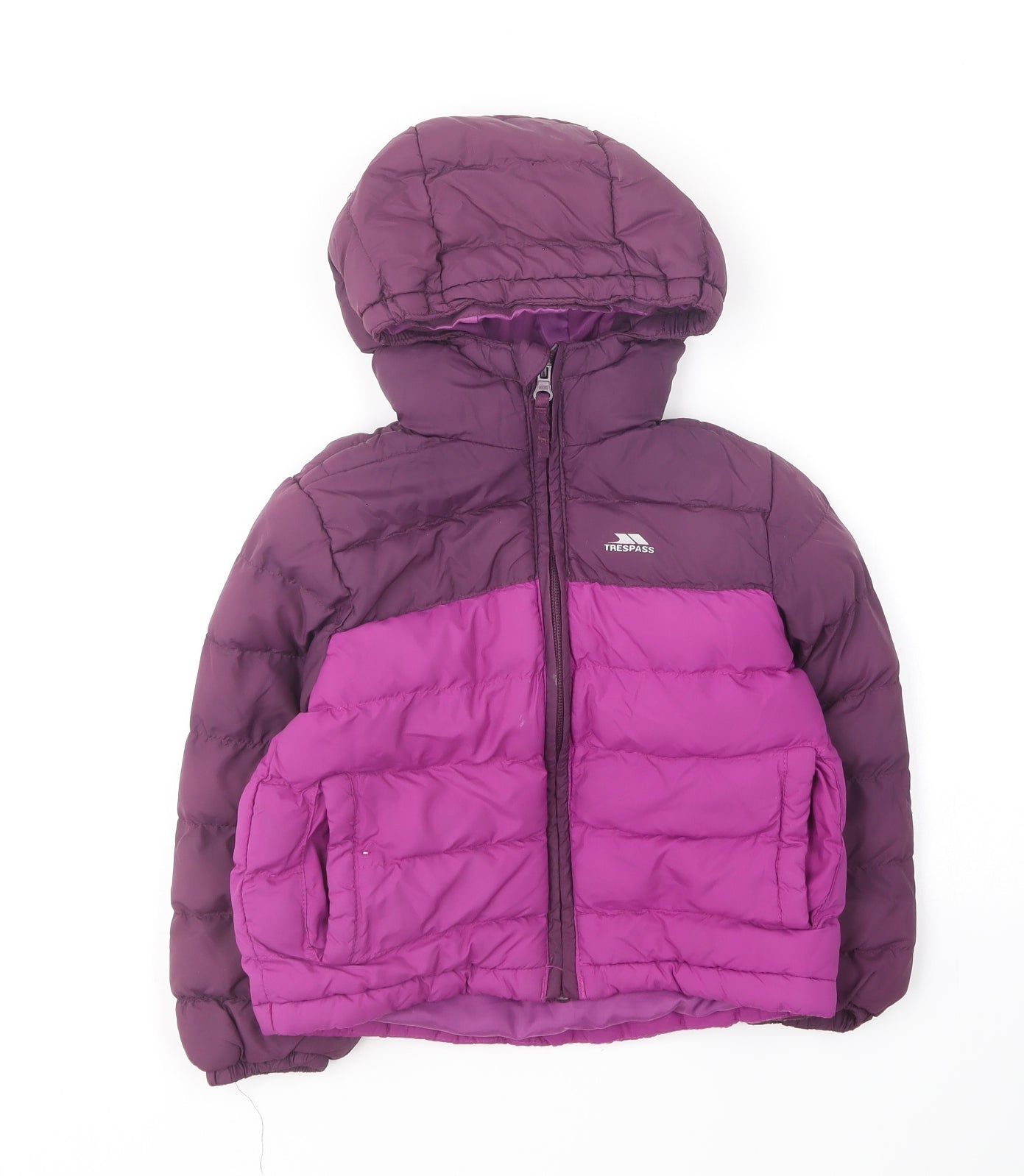 Trespass Girls Purple Puffer Jacket Coat Size 2-3 Years