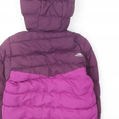 Trespass Girls Purple Puffer Jacket Coat Size 2-3 Years