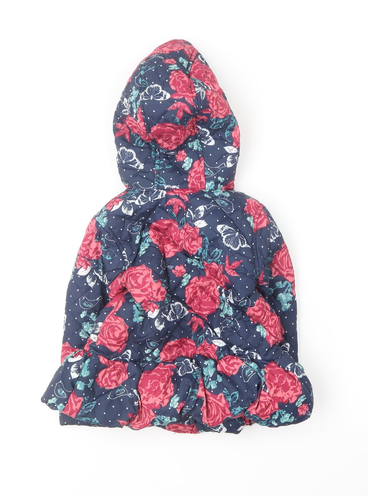 Nutmeg Girls Multicoloured Floral Puffer Jacket Coat Size 18-24 Months