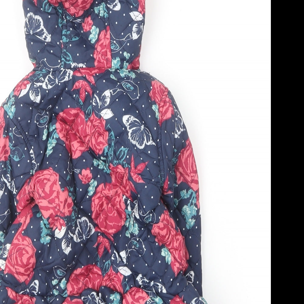 Nutmeg Girls Multicoloured Floral Puffer Jacket Coat Size 18-24 Months