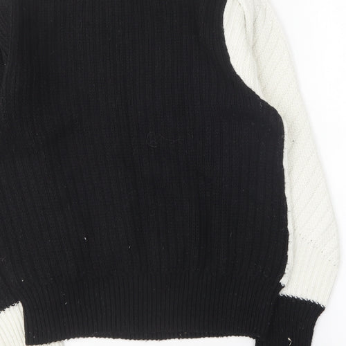 Marks and Spencer Womens Black Round Neck Polyester Pullover Jumper Size 14